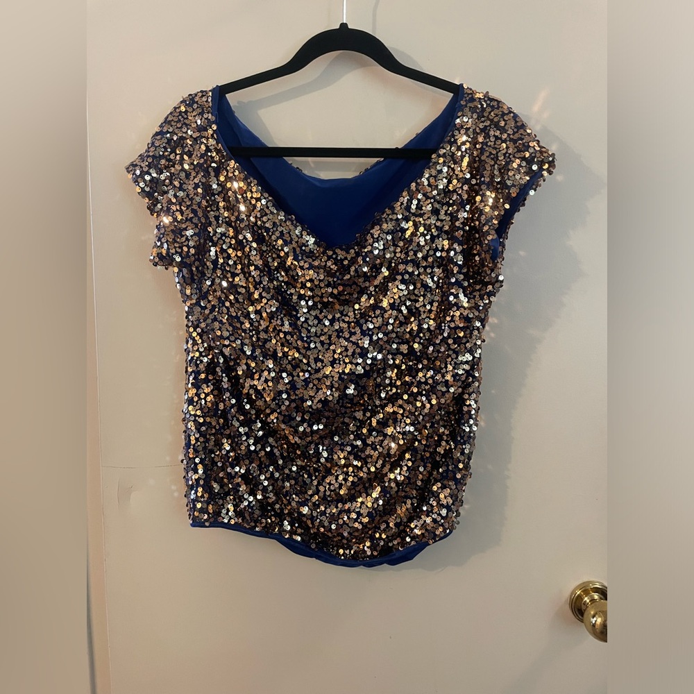 Sequined off shoulder top